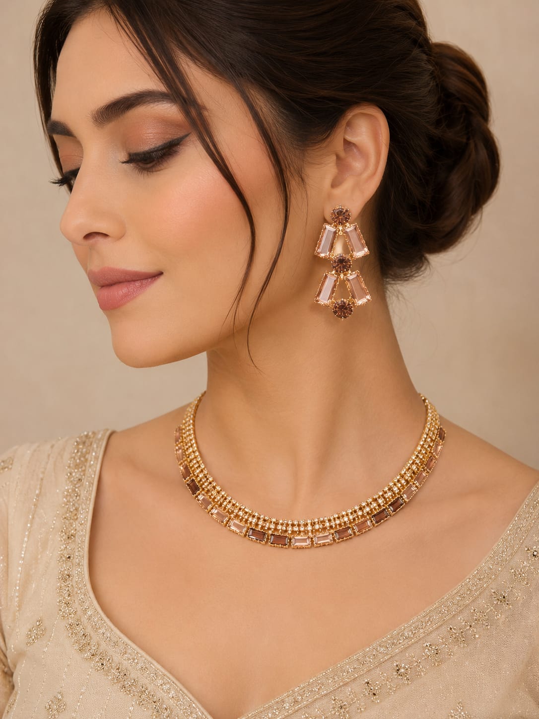 earrings with necklace